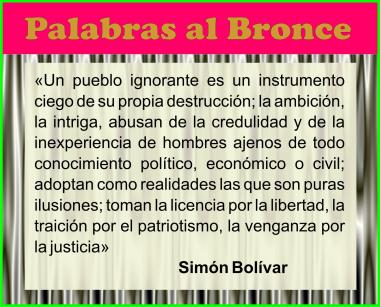 4 palabras al bronce